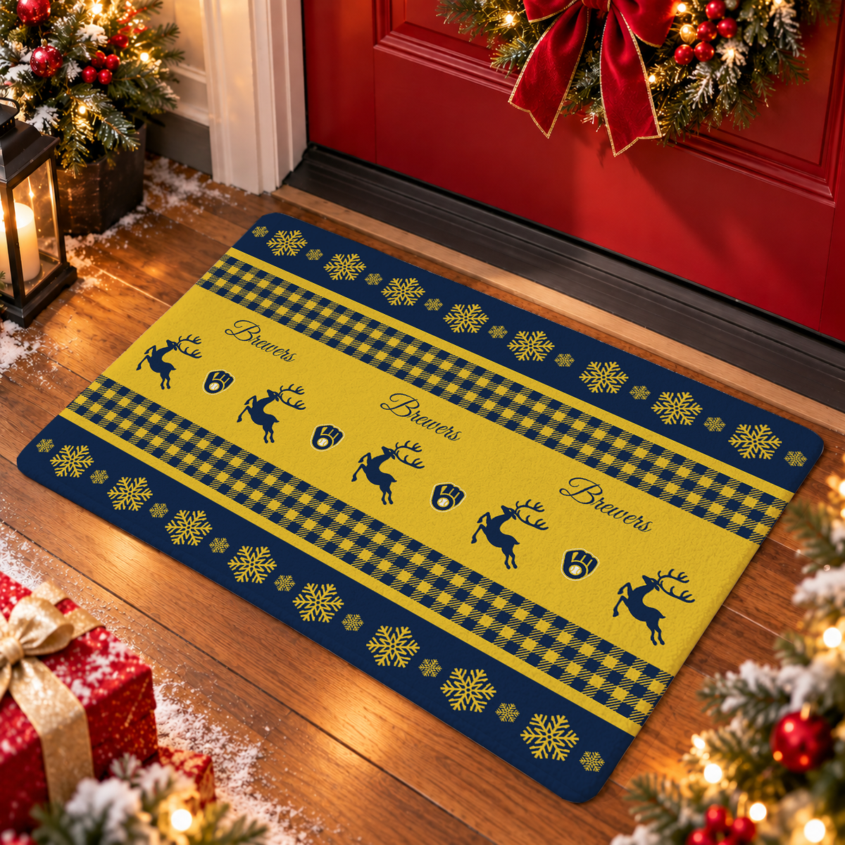 VIRAL EDITION - NEW CUSTOMIZED MLB15 MBS MILWAUKEE BREWERS WATER-ABSORBENT FLOOR MAT