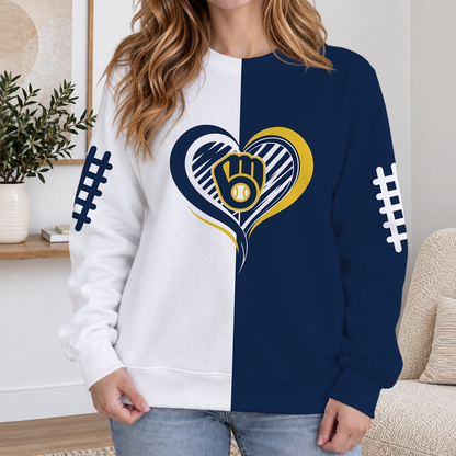 SPECIAL EDITION - NEW CUSTOMIZED MLB15 MBS MILWAUKEE BREWERS RIBBED HOODIE & SWEATSHIRT