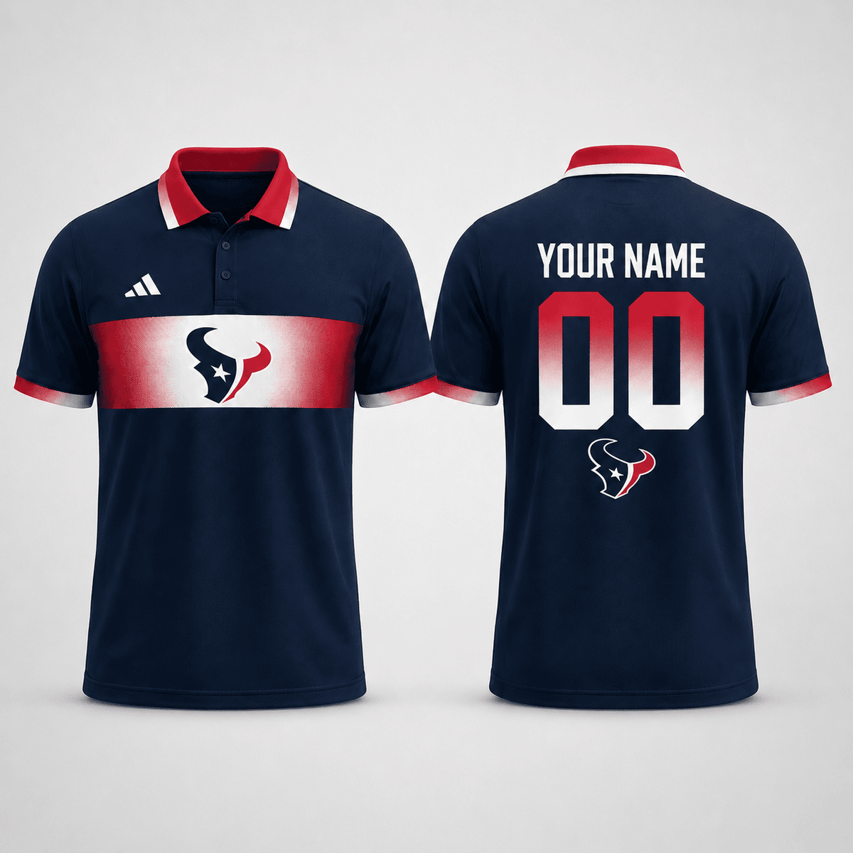 SPECIAL EDITION - NEW CUSTOMIZED NFL15 HTT HOUSTON TEXANS T-SHIRT, POLO SHIRT, ZIP POLO SHIRT, SWEATSHIRT, HOODIE & ZIP HOODIE