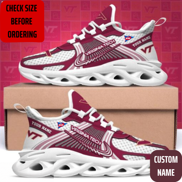 VIRAL EDITION - NEW CUSTOMIZED NCAA FBS15 VTH VIRGINIA TECH HOKIES CLUNKY SNEAKERS