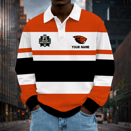 MEGA SALE - NEW CUSTOMIZED CWS NCAA15 OGB OG BEAVERS UNISEX LONG SLEEVE POLO