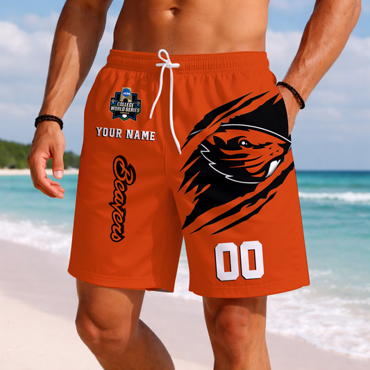 LIMITED DROP - NEW CUSTOMIZED | NCAA CWS15 OGB OG BEAVERS SHORT PANTS