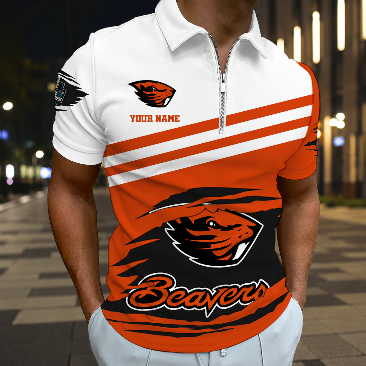 SPECIAL EDITION - NEW CUSTOMIZED NCAA CWS15 OGB OREGON STATE BEAVERS T-SHIRT, POLO SHIRT, ZIP POLO SHIRT, SWEATSHIRT, HOODIE & ZIP HOODIE