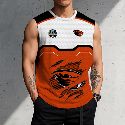 LIMITED EDITION - NEW CUSTOMIZED NCAA CWS15 OGB OREGON STATE BEAVERS MEN'S GYM SHIRT