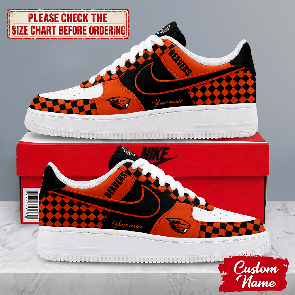 SPECIAL EDITION - NEW CUSTOMIZED NCAA CWS15 OGB OREGON STATE BEAVERS AF1 SHOES