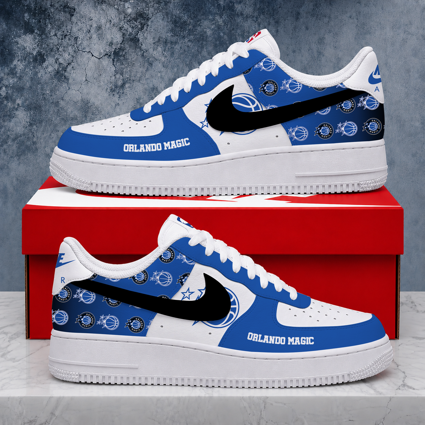 ELITE EDITION - NEW CUSTOMIZED NBA15 OMA ORLANDO MAGIC AF1 SNEAKERS