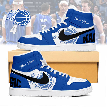 FINAL SALE - NEW CUSTOMIZED NBA15 OMA ORLANDO MAGIC AIR JORDAN SNEAKERS