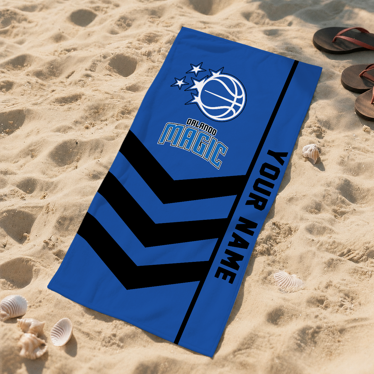 HOT DEAL - NEW CUSTOMIZED NBA15 OMA ORLANDO MAGIC BEACH TOWEL FOR FAN