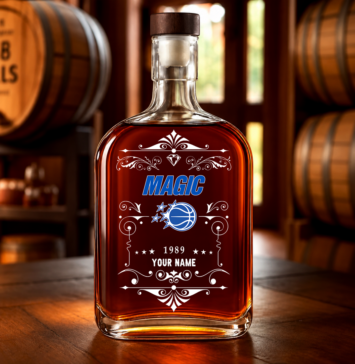 VIRAL EDITION - NEW CUSTOMIZED NBA15 OMA ORLANDO MAGIC LUXURY WHISKEY BOTTLE 450ML