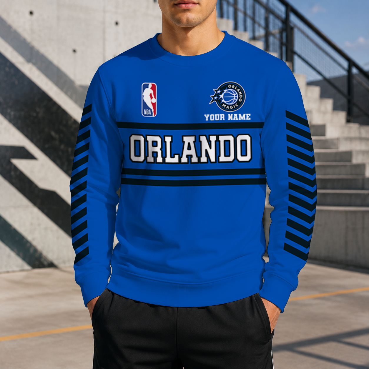 FINAL SALE - NEW CUSTOMIZED NBA15 OMA ORLANDO MAGIC UNISEX SWEATSHIRT