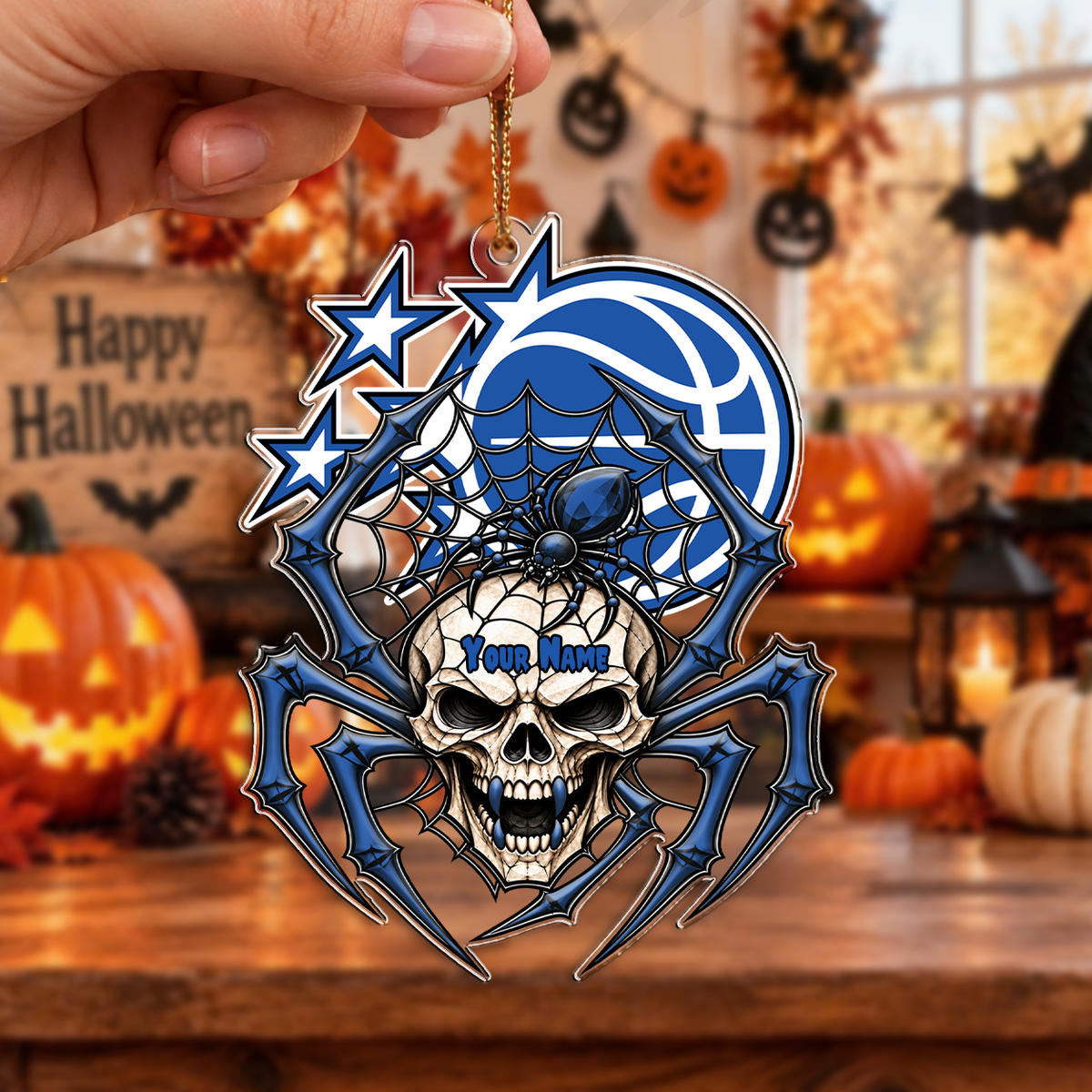 VIRAL EDITION - NEW CUSTOMIZED NBA15 OMA ORLANDO MAGIC HALLOWEEN ACRYLIC ORNAMENT