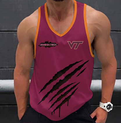SPECIAL EDITION - NEW CUSTOMIZED NCAA FBS15 VTH VIRGINIA TECH HOKIES UNISEX TANK TOP