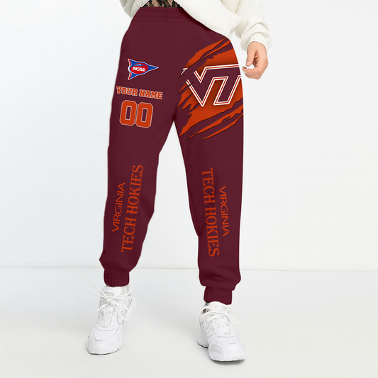 LIMITED DROP - NEW CUSTOMIZED | NCAA FBS15 VTH VG TECH HOKIES ILLINI UNISEX LONG PANTS