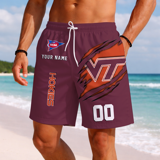 LIMITED DROP - NEW CUSTOMIZED | NCAA FBS15 VTH VG TECH HOKIES SHORT PANTS