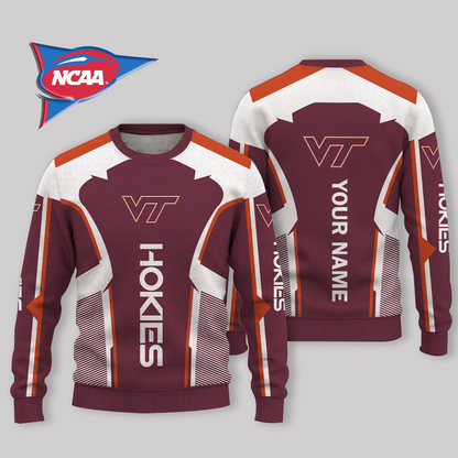 LIMITED EDITION - NEW CUSTOMIZED NCAA FBS15 VTH VIRGINIA TECH HOKIES UGLY SWEATER