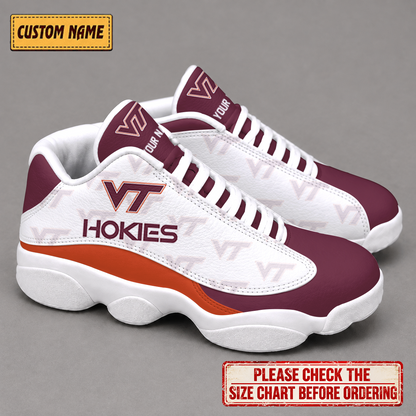 LIMITED EDITION - NEW CUSTOMIZED NCAA FBS15 VTH VIRGINIA TECH HOKIES AIR JORDAN 13 LOW TOP SNEAKER