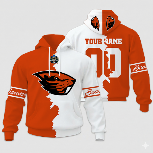 LIMITED EDITION - NEW CUSTOMIZED NCAA CWS15 OGB OG BEAVERS UNISEX HOODIE & ZIP HOODIE