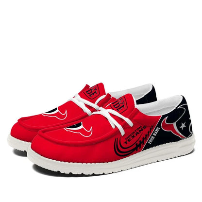[SPECIAL OFFER] NEW CUSTOMIZED NFL15 HTT HOUSTON TEXANS LOAFER SHOES
