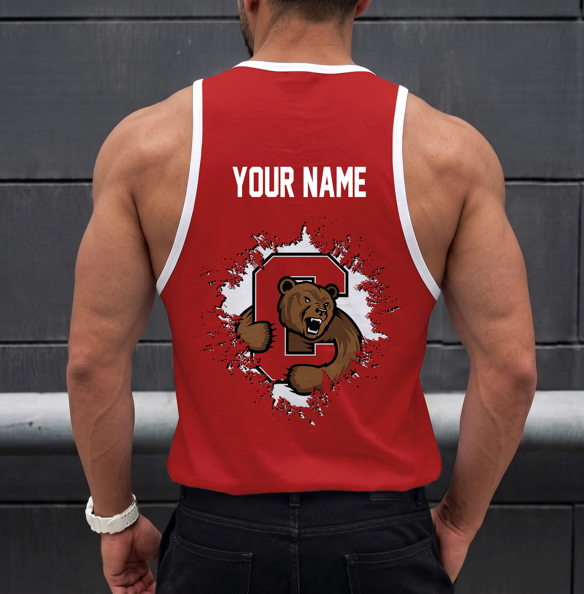 EXCLUSIVE EDITION - NEW CUSTOMIZED NCAA MFF16 CBR CORNELL BIG RED UNISEX TANK TOP