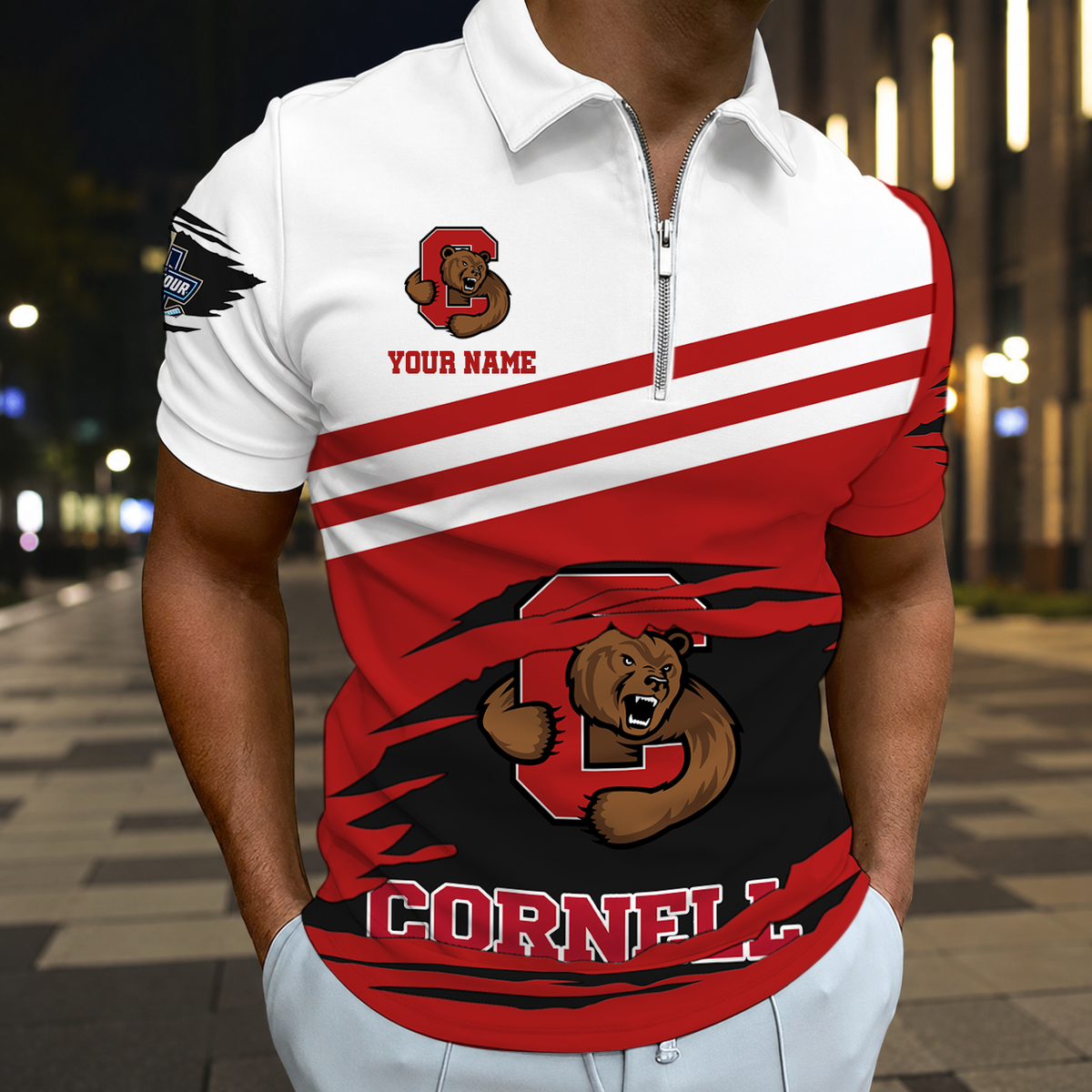 EXCLUSIVE EDITION - NEW CUSTOMIZED NCAA MFF16 CBR CORNELL BIG RED POLO SHIRT, ZIP POLO SHIRT & T-SHIRTS