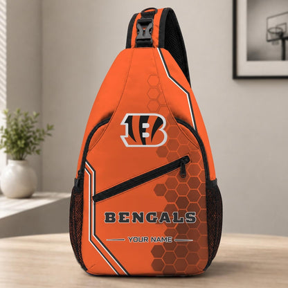 ELITE EDITION - NEW CUSTOMIZED NFL16 CCB CINCINNATI BENGALS SLING BAG
