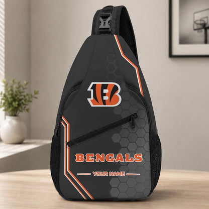 ELITE EDITION - NEW CUSTOMIZED NFL16 CCB CINCINNATI BENGALS SLING BAG