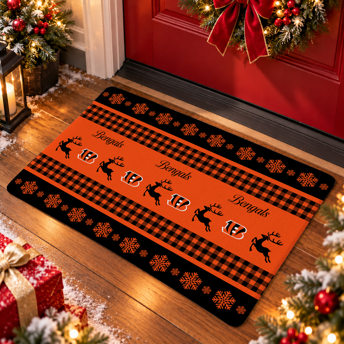 ELITE EDITION - NEW CUSTOMIZED NFL16 CCB CINCINNATI BENGALS WATER-ABSORBENT FLOOR MAT