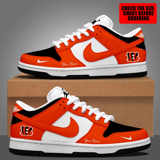 [SPECIAL OFFER] NEW CUSTOMIZED NFL16 CCB CINCINNATI BENGALS DUNK LOW SHOES