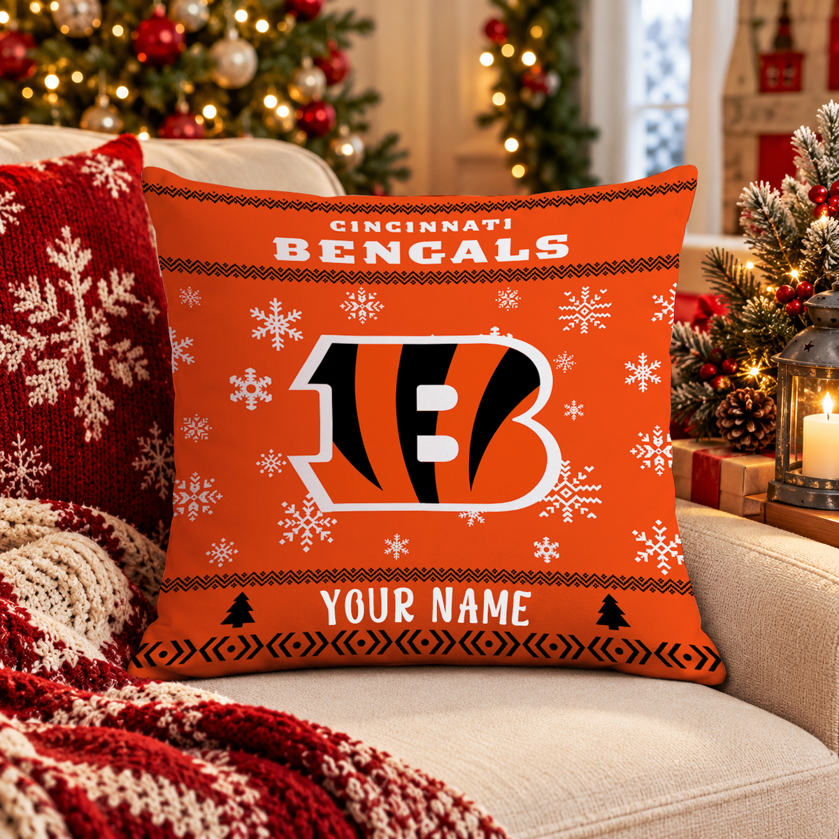 FINAL SALE - NEW PERSONALIZED NFL16 CCB CINCINNATI BENGALS PILLOW CASE