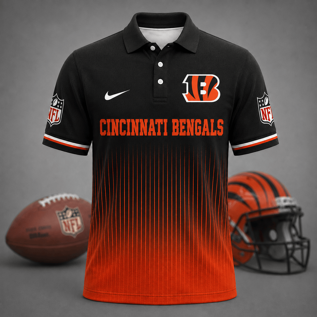 FINAL SALE - NEW CUSTOMIZED NFL16 CCB CINCINNATI BENGALS T-SHIRT, POLO SHIRT, ZIP POLO SHIRT, SWEATSHIRT, HOODIE & ZIP HOODIE