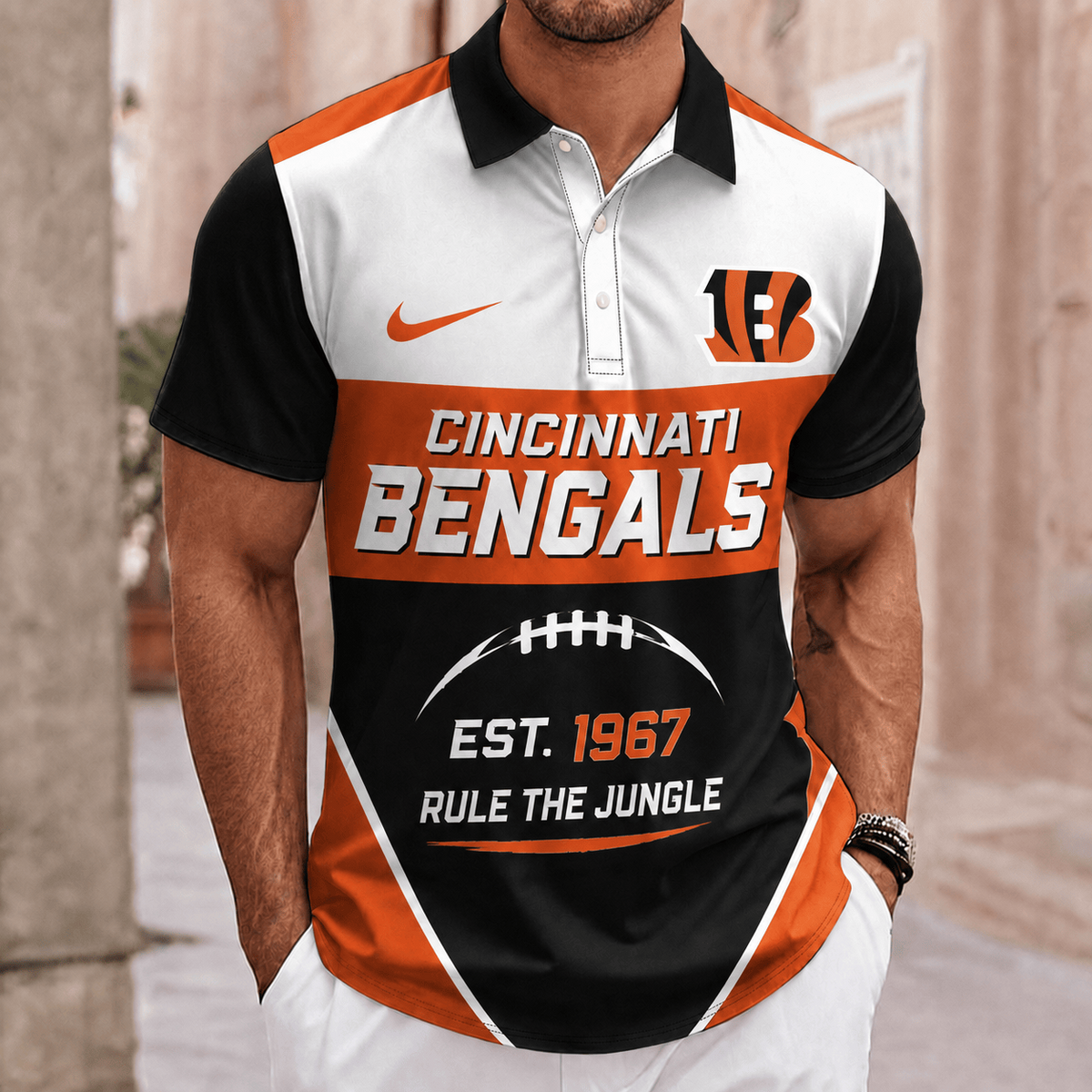ELITE EDITION - NEW CUSTOMIZED NFL16 CCB CINCINNATI BENGALS POLO SHIRT, ZIP POLO SHIRT & T-SHIRTS
