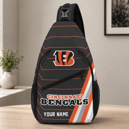 ELITE EDITION - NEW CUSTOMIZED NFL16 CCB CINCINNATI BENGALS SLING BAG