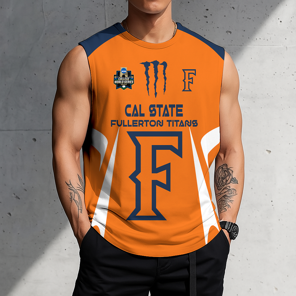 ACTIVE OFFER - NEW CUSTOMIZED | NCAA CWS16 CFT CS FULLERTON TITANS MEN'S GYM SHIRT