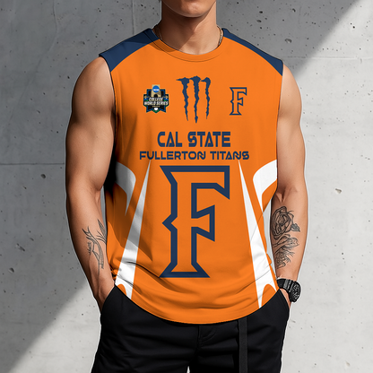 ACTIVE OFFER - NEW CUSTOMIZED | NCAA CWS16 CFT CS FULLERTON TITANS MEN'S GYM SHIRT