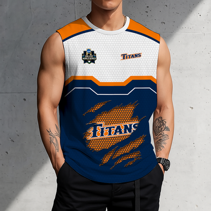 LIMITED EDITION - NEW CUSTOMIZED NCAA CWS16 CFT CAL STATE FULLERTON TITANS MEN'S GYM SHIRT