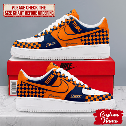 SPECIAL EDITION - NEW CUSTOMIZED NCAA CWS16 CFT CAL STATE FULLERTON TITANS AF1 SHOES