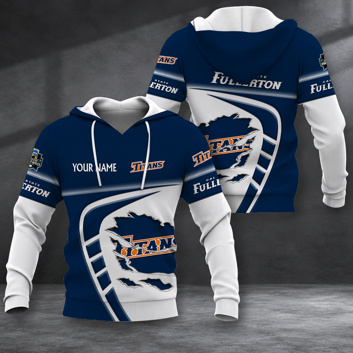 SPECIAL EDITION - NEW CUSTOMIZED NCAA CWS16 CFT CAL STATE FULLERTON TITANS T-SHIRT, POLO SHIRT, ZIP POLO SHIRT, SWEATSHIRT, HOODIE & ZIP HOODIE