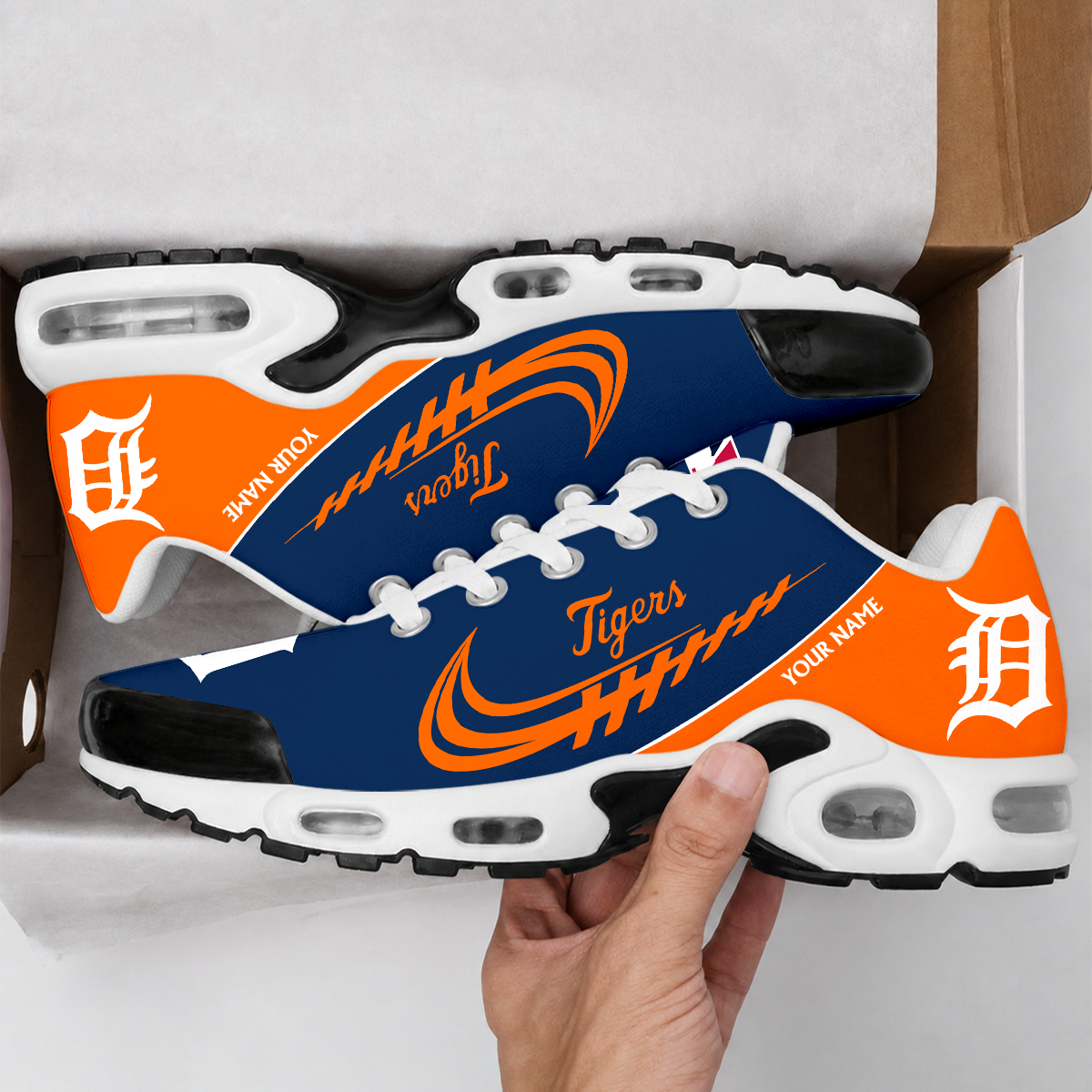 VIRAL EDITION - NEW CUSTOMIZED MLB16 DTS DETROIT TIGERS AIR MAX PLUS SNEAKERS