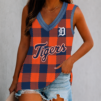 SPECIAL EDITION - NEW CUSTOMIZED MLB16 DTS DETROIT TIGERS WOMEN'S V-NECK TANK TOP
