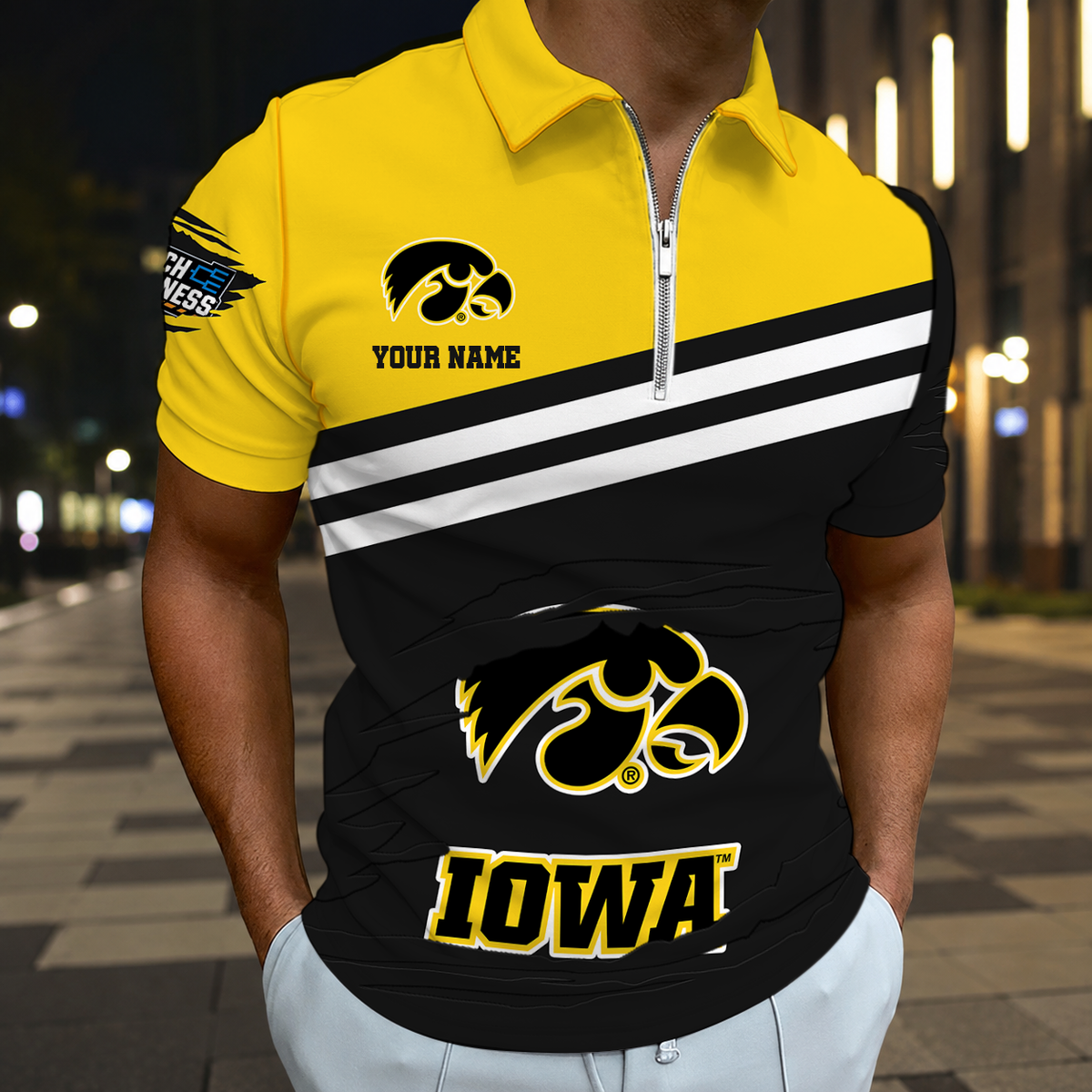 EXCLUSIVE EDITION - NEW CUSTOMIZED NCAA MAM16 IWH IOWA HAWKEYES T-SHIRT, POLO SHIRT, ZIP POLO SHIRT, SWEATSHIRT, HOODIE & ZIP HOODIE