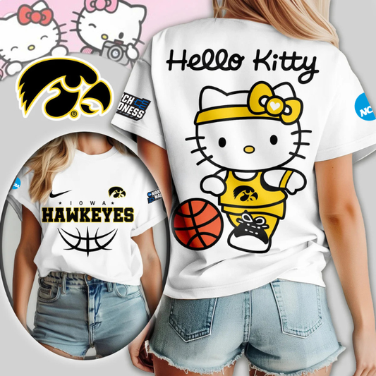 MEGA SALE - NEW CUSTOMIZED NCAA MAM16 IWH IW HAWKEYES HELLO KITTY T-SHIRT, SWEATSHIRT, HOODIE & ZIP HOODIE