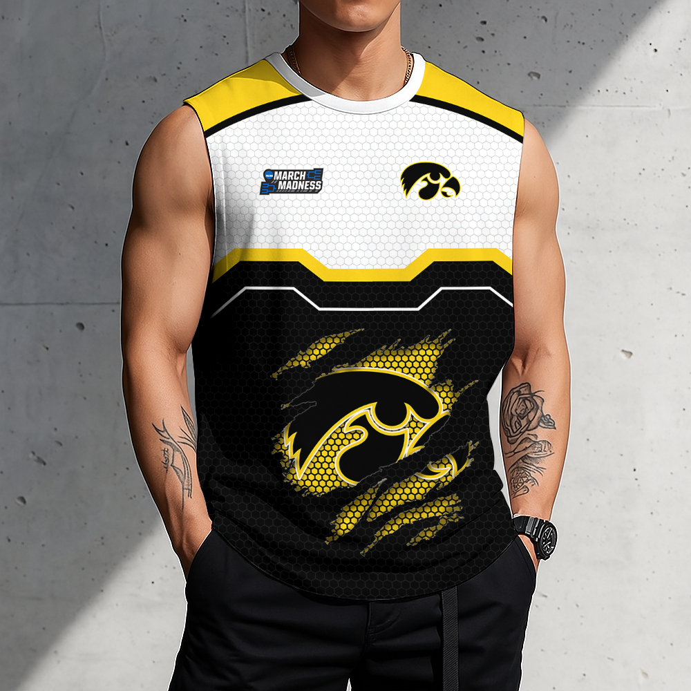 LIMITED EDITION - NEW CUSTOMIZED NCAA MAM16 IWH IOWA HAWKEYES MEN'S GYM SHIRT