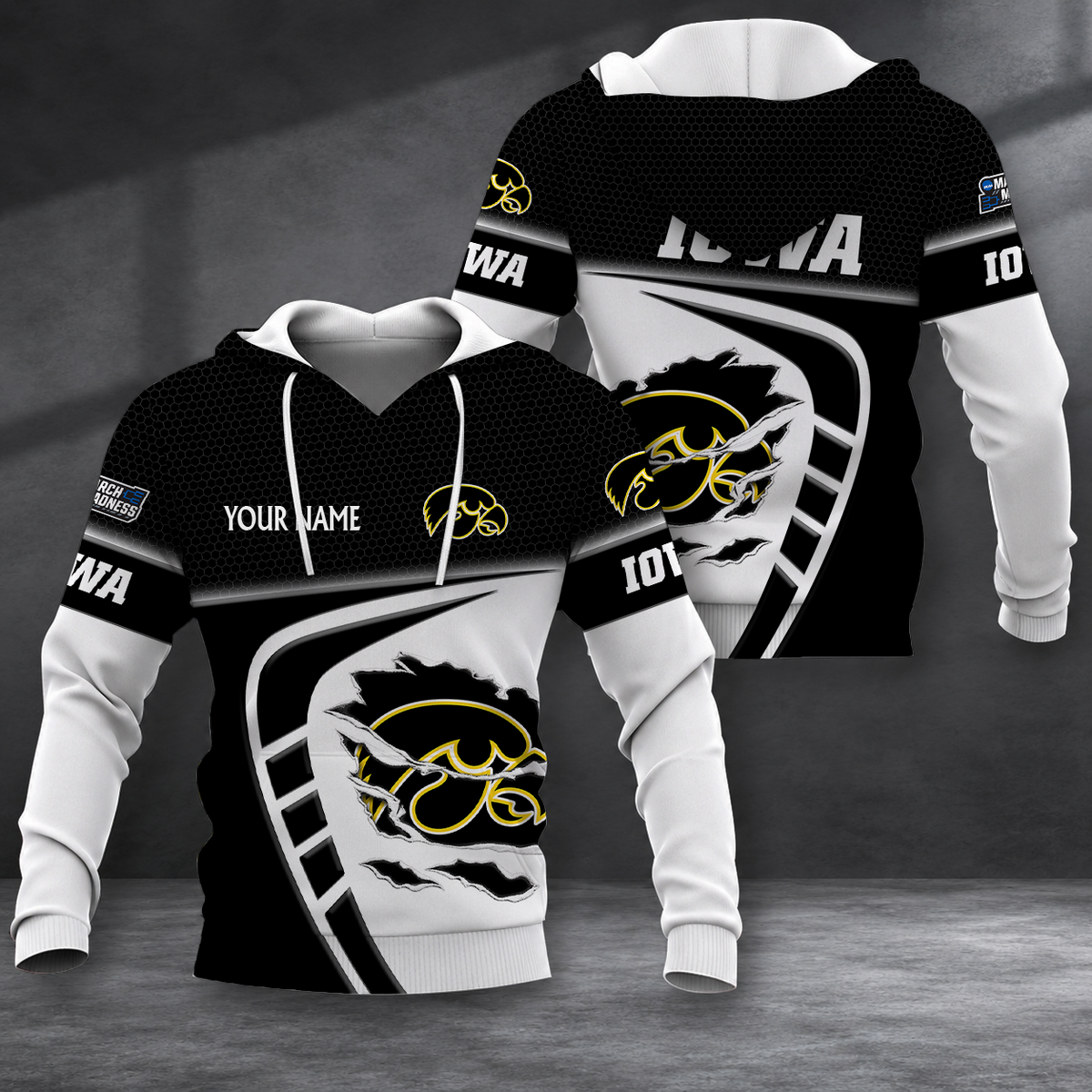 HOT DEAL - NEW CUSTOMIZED NCAA MAM16 IWH IOWA HAWKEYES T-SHIRT, POLO SHIRT, ZIP POLO SHIRT, SWEATSHIRT, HOODIE & ZIP HOODIE