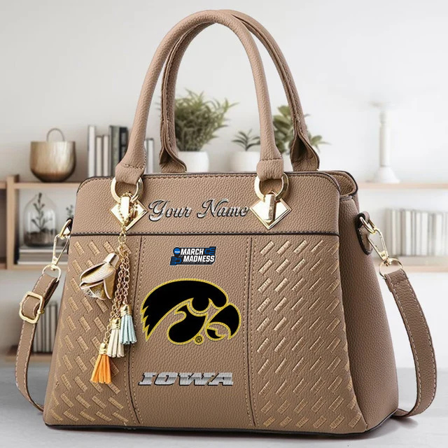 VIRAL EDITON - NEW CUSTOMIZED NCAA MAM16 IWH IW HAWKEYES ZIP HANDBAG MULTICOLOR