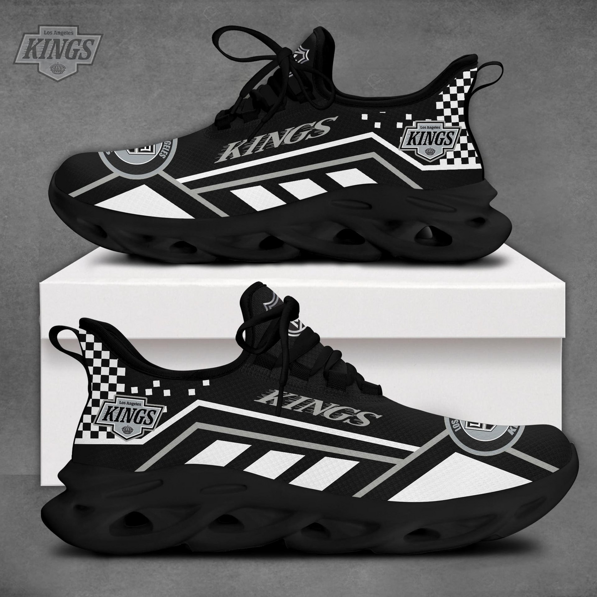 LIMITED EDITION - NEW CUSTOMIZED NHL16 LAK LOS ANGELES KINGS CLUNKY SNEAKERS