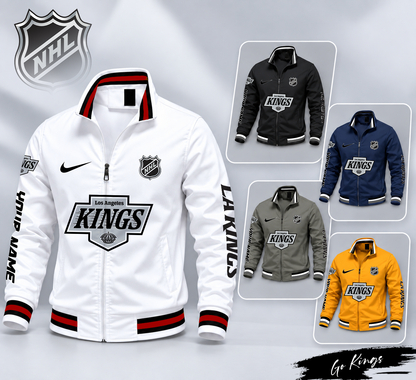 FINAL SALE - NEW CUSTOMIZED NHL16 LAK LOS ANGELES KINGS MULTICOLOR MEN'S CASUAL JACKET