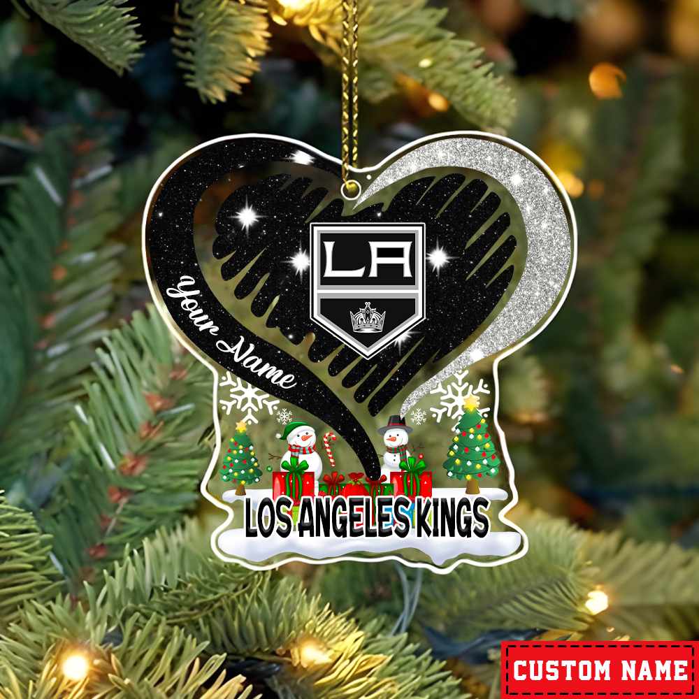 LIMITED EDITION - NEW CUSTOMIZED NHL16 LAK LOS ANGELES KINGS CHRISTMAS ACRYLIC ORNAMENT