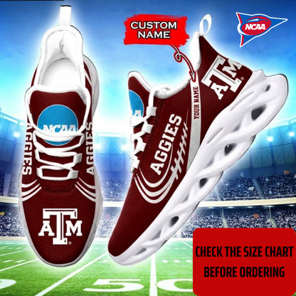 FLASH SALE - NEW CUSTOMIZED NCAA FBS16 TAA TEXAS A&M AGGIES CLUNKY SNEAKERS