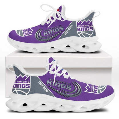 FINAL SALE - NEW CUSTOMIZED NBA16 SKI SACRAMENTO KINGS PREMIUM CLUNKY SNEAKERS