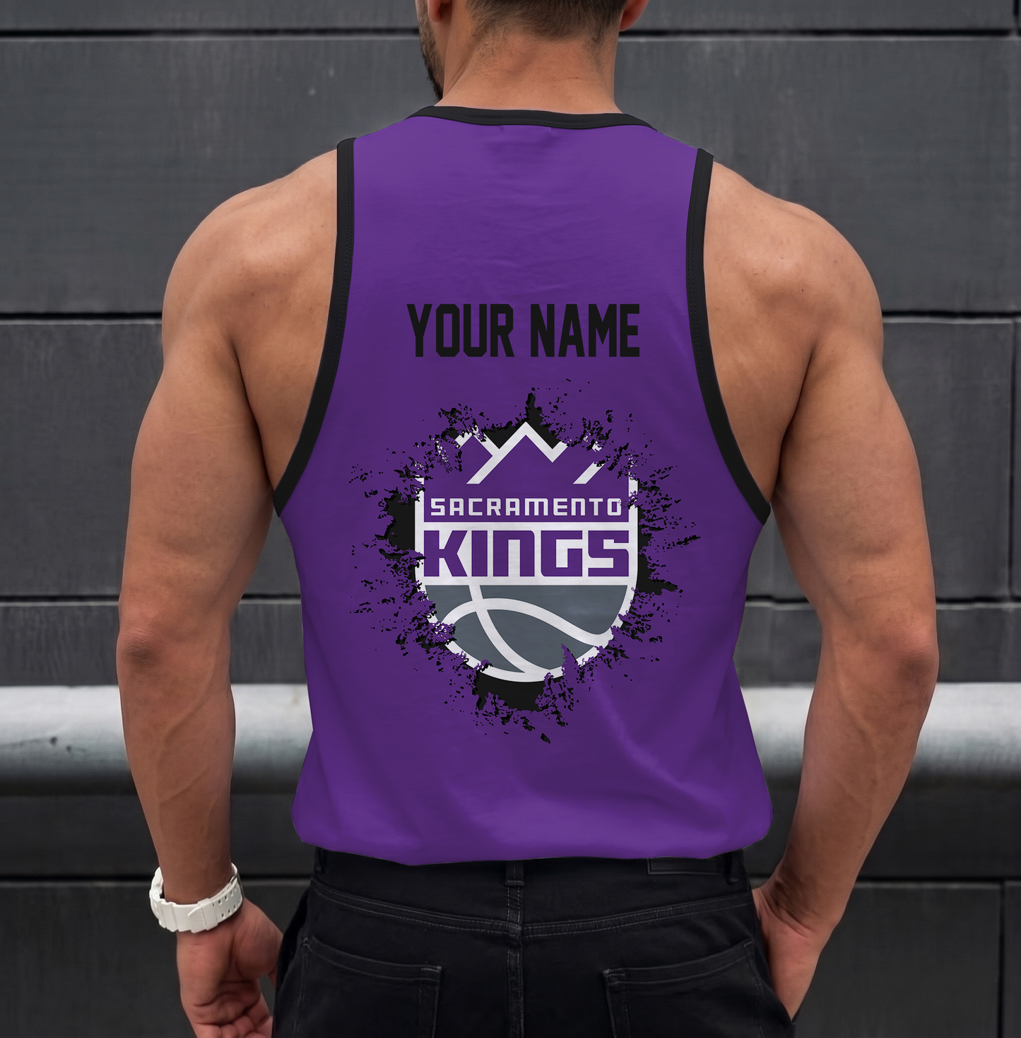 FINAL SALE - NEW CUSTOMIZED NBA16 SKI SACRAMENTO KINGS UNISEX TANK TOP
